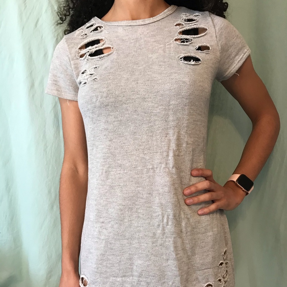 Ripped T-shirt Dress